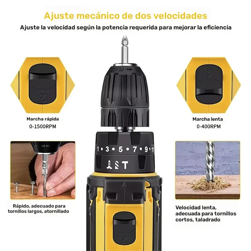 🔧 Taladro ProMax 48V – Fuerza y Precisión en tus Manos