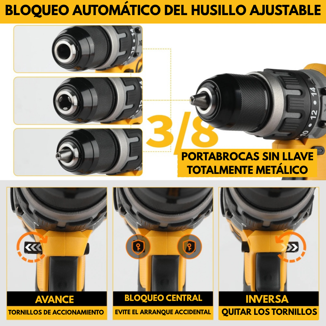 🔧 Taladro ProMax 48V – Fuerza y Precisión en tus Manos