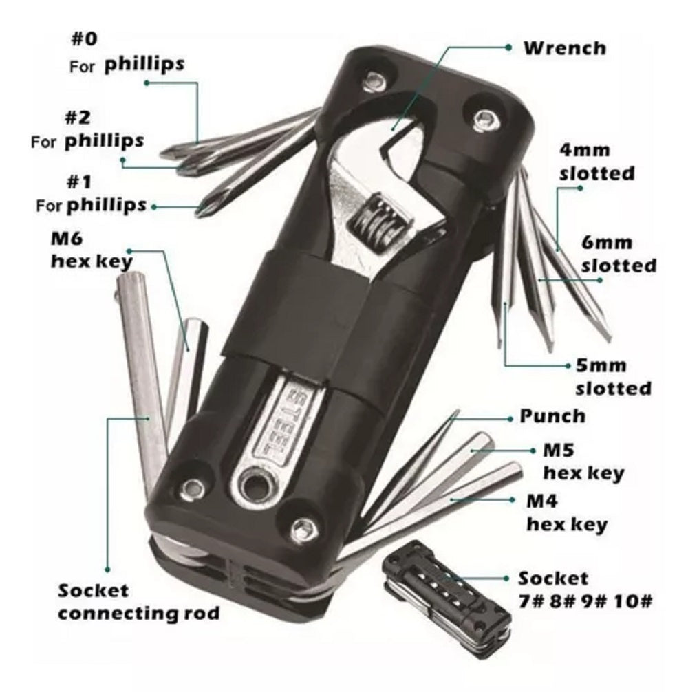 Kit de herramientas 16 en 1 Multifuncional