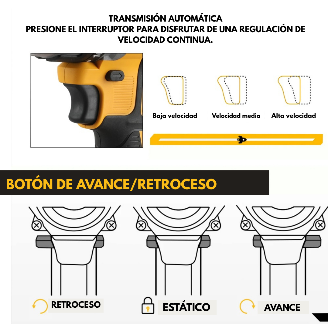 🔧 Taladro ProMax 48V – Fuerza y Precisión en tus Manos