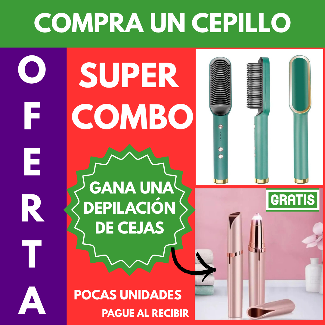 Super combo Cepillo Alisador y lápiz depilatorio